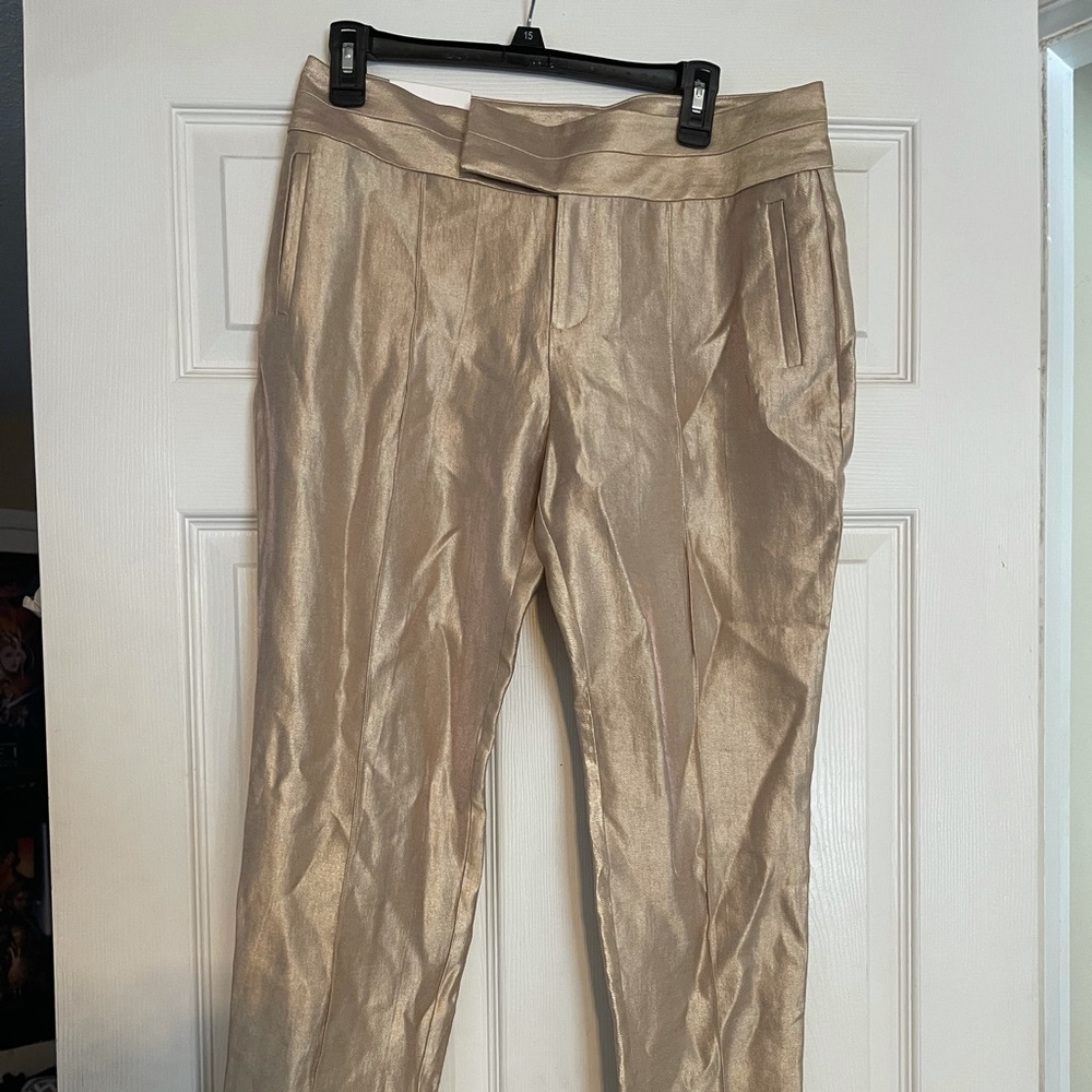 Metallic Gold Calvin Klein Dress Pants